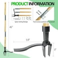 thumbnail image 1 of PYYAN-Weeder - Stand Up Weed Puller Tool Made with Long Handle - Real Bamboo & 4-Claw Steel Head, Weeding Tool Weed Remove Tool for Lawn/Yard, 1 of 4