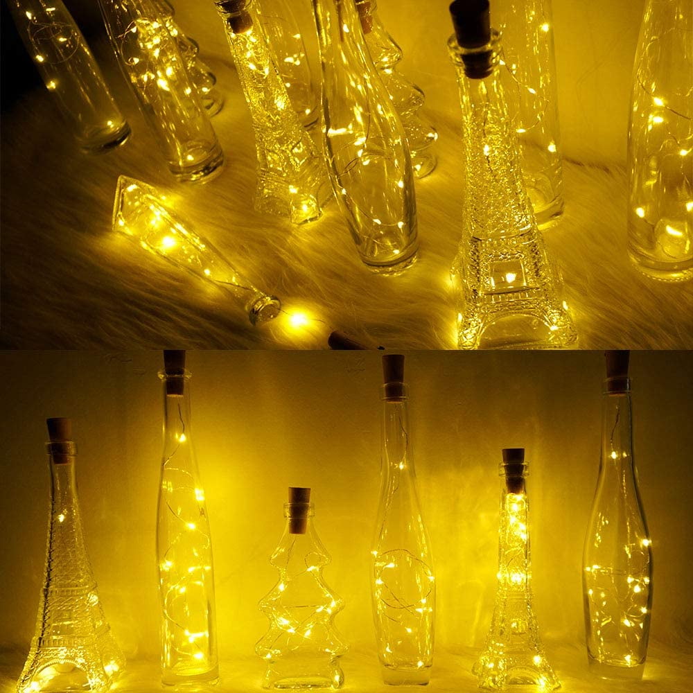 PYYAN-Wine Bottle String Lights with Cork,18 Pack 20 LED Warm White ...