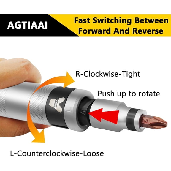 PYYNA-1/2" Hand Impact Screwdriver Driver Set - 12 PCS Manual Reversible Impact Driver Kit High-Strength S2 Steel, Ideal for Removing Rusted Fasteners, Stubborn Bolts & Broken Screws