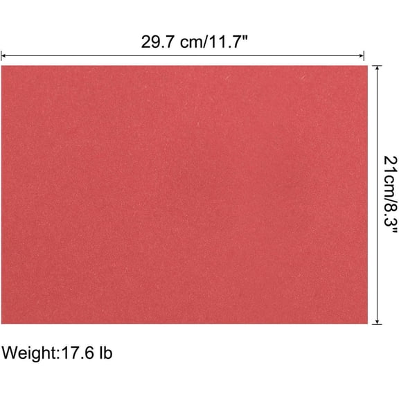 PYYNA-100 Sheets Colored Copy Paper 8.3 x 11.7 Inch Printer Paper 80gsm Bright Red for Office Printing, Document Copying, Invitations, Forms, Art Projects