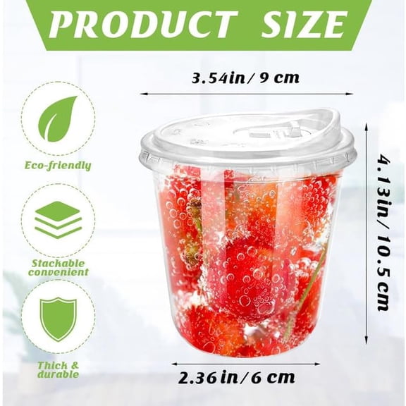 PYYNA-12oz Disposable Stemless Glasses With Strawless Sip Lids,PET Disposable Drinking Cups,Clear Plastic Wine Glasses for Parties Birthday,Wedding,Meeting,Christmas Party Supplies. (100, Transparent