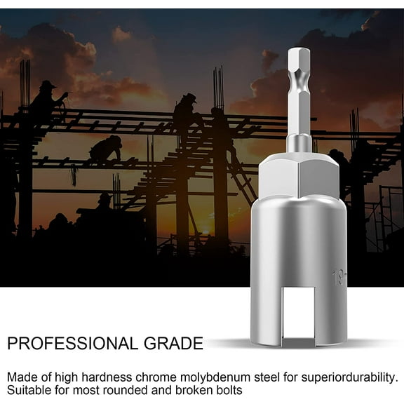 PYYNA-2 Pack 1/4" Hex ShankPower Wing Nut Driver Set,Slot Wing nuts Drill Bit Socket Wrenches Tools Set, Drills Bits for Panel Nuts screws eye C hook bolt (2 Pack 2 Size 12mm,18mm)