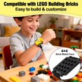 thumbnail image 1 of PYYNA-2 Pack Building Brick Watch with Custom Dial, DIY Wristwatch Compatible with Lego Bricks, Adjustable Silicone Strap, Creative DIY Wristwatch Gift for Lego Brick Lovers (Black and White), 1 of 2