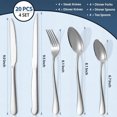 thumbnail image 1 of PYYNA-20-Piece Silverware Set Service for 4, Food Grade Stainless Steel Flatware Cutlery Set Kitchen Utensils Set with Steak Knives For Home Restaurant Hotel, Mirror Polished, 1 of 3