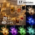 thumbnail image 1 of PYYNA-20ft Photo Clips String Lights Color Changing 40 LEDs, Hanging Lights for Teen Girls Room Decor, Teenage Christmas Gifts, Indoor Bedroom USB Wall Lights for Pictures with Remote, 1 of 4