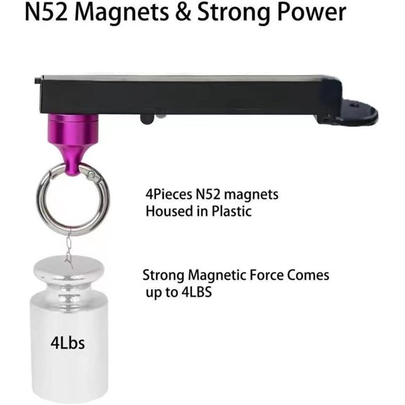 PYYNA-2PKS Slat Wall Security Hook Tool,Display Wall Safety Hook Magnetic Tool,Powerful Magnet,Black Key