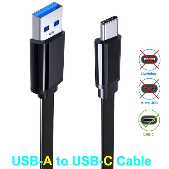 PYYNA-2Pcs 3FT Flat Design USB C Android Auto Cable, 5Gbps Data Sync Cord, Type C Fast Charger Cable Compatible with Samsung Galaxy S23 S22 S21 S20 Ultra S10 S10e Note 20 10 9 A54 A53 Z Flip Fold