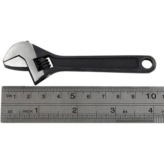 PYYNA-2pcs 2.5" + 4" inch Mini Size Adjustable Wrench, Black Small Adjustable Spanner, Nut Wrench Repair Hand Tool