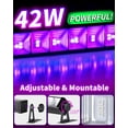 thumbnail image 1 of PYYNA-42W 2 Pack Black Light Bar for Glow Party, Blacklights with 6ft Cord, Plug, and Switch for Glow Party, Stage Lighting, Neon Party, Halloween Decorations, 2 Pack, 1 of 4