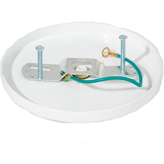 PYYNA-5 1/4 Inch Modern Shallow Steel Ceiling Light Canopy Plate Kit with Hardware, White