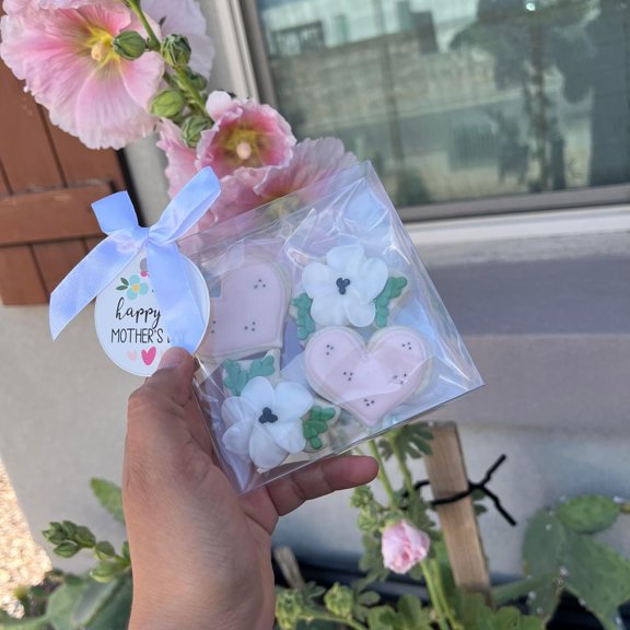 PYYNA-50 Pack 4x4x1.2inch Clear Single Cookies Boxes with Full Window Plastic Small Treat Boxe Macaron Boxes Donut Boxe Dessert Box for Party Christmas Valentine's Day