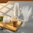 thumbnail image 1 of PYYNA-50 Sets Clear Plastic Cups with Lids, Straws, and Paper Cap Liners, Disposable Iced Coffee Cups Drinking Cup for Cold Drinks, Juice, Smoothie, Coffee Shops, Party, Christmas (16oz,Clear), 1 of 4