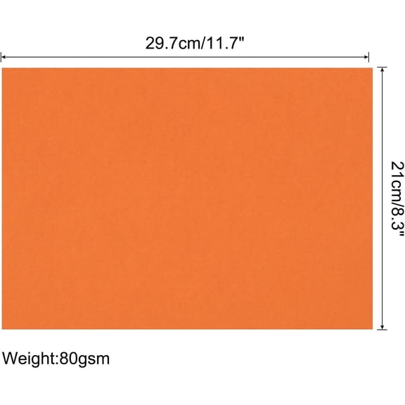 PYYNA-75 Sheets A4 Colored Print Copy Paper 8.3" x 11.7" Origami Paper Printer Paper 80gsm for Printing, Document Copying, Art Craft,Orange Red