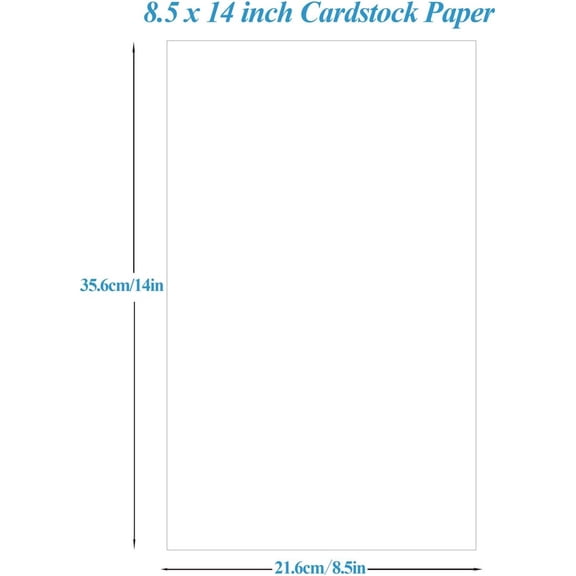 PYYNA-8.5" x 14" White Legal Size Card Stock Paper - 50 Sheets Premium Smooth 80lb Cover Cardstock - Perfect for Arts and Crafts, Documents, Programs, Menus Printing, Posters