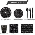 thumbnail image 1 of PYYNA-97Pcs Halloween Spider Web Tableware Party Supplies Disposable Dinnerware Set with Paper Plates, Napkins, and Forks for Spooky Halloween Party Supplies, Birthday Party Decorations, 1 of 3