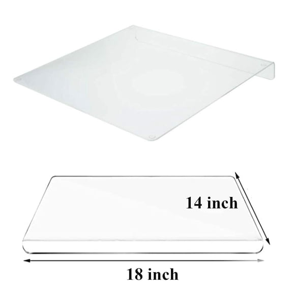PYYNA-Acrylic Cutting Board, 2023 New Kitchen Countertop Clear Cutting Board, Non-Slip Clear Cutting Board with Countertop Protector Edge for Home Dining Room (17.2 X14 Inch)