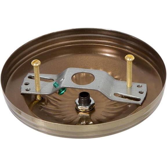 PYYNA- Antique Brass Finish Steel Ceiling Light Canopy Plate Kit, 5-1/8 Inch Diameter