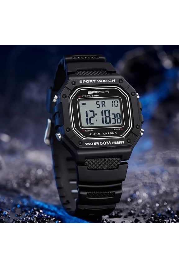 -BR.K Men's Watches Digital Sports Outdoor Waterproof Military Watch Date Multi Function Tactical Watches with LED Backlight Alarm Stopwatch