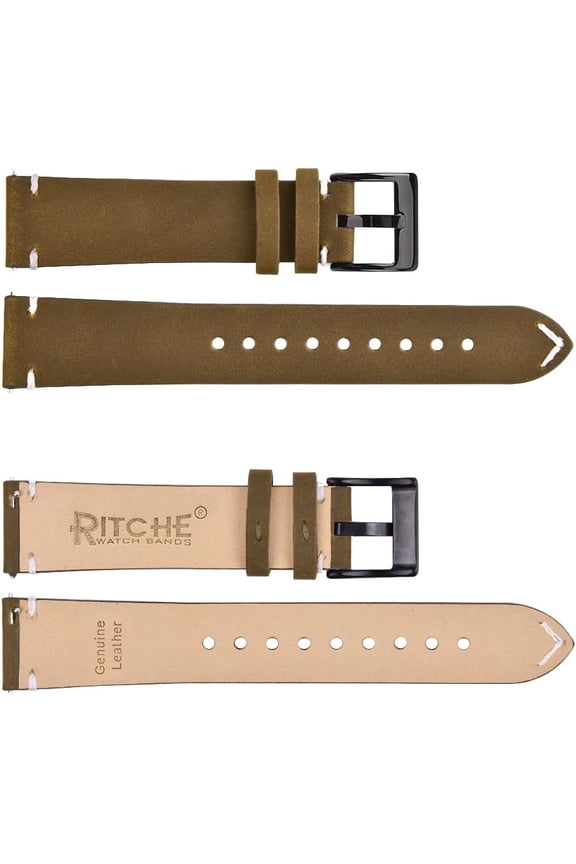 -Christmas Gift Quick Release Leather Watch Band 18mm 20mm 22mm Genuine Watch Strap for Men and Women, White Elephant Gifts, Stocking Stuffers For Men