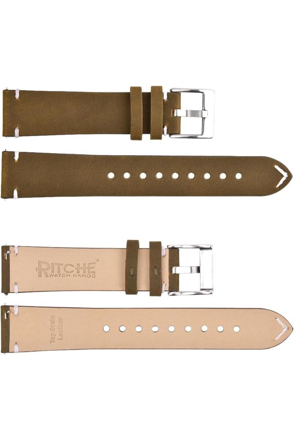 -Christmas Gift Quick Release Leather Watch Band 18mm 20mm 22mm Genuine Watch Strap for Men and Women, White Elephant Gifts, Stocking Stuffers For Men