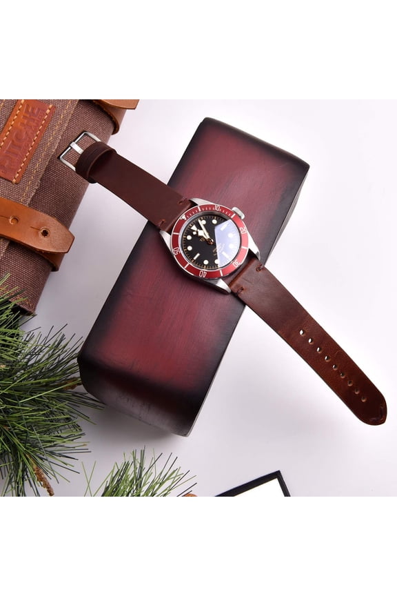 -Christmas Gift Quick Release Leather Watch Band 18mm 20mm 22mm Genuine Watch Strap for Men and Women, White Elephant Gifts, Stocking Stuffers For Men