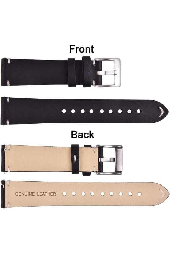 -Christmas Gift Quick Release Leather Watch Band 18mm 20mm 22mm Genuine Watch Strap for Men and Women, White Elephant Gifts, Stocking Stuffers For Men