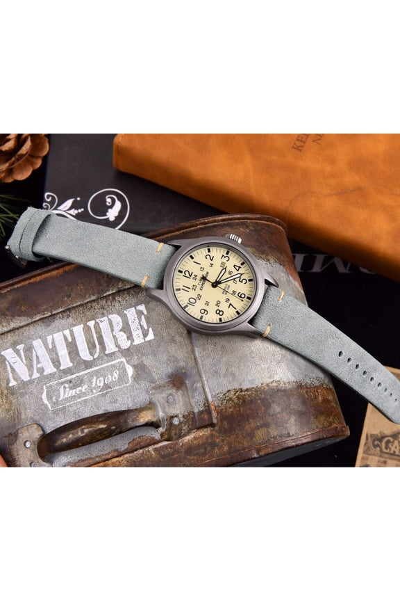 -Christmas Gift Quick Release Leather Watch Band 18mm 20mm 22mm Genuine Watch Strap for Men and Women, White Elephant Gifts, Stocking Stuffers For Men