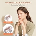thumbnail image 1 of PYYNA-Clip On Earbuds, Open Ear Clip Wireless Earbuds Bluetooth 5.4, Clear Voice Call, Sport Earphones with Charging Case, Built-in Mic, 35H Play Time OWS Open Ear Headphones for Fitness Running (Pin, 1 of 4