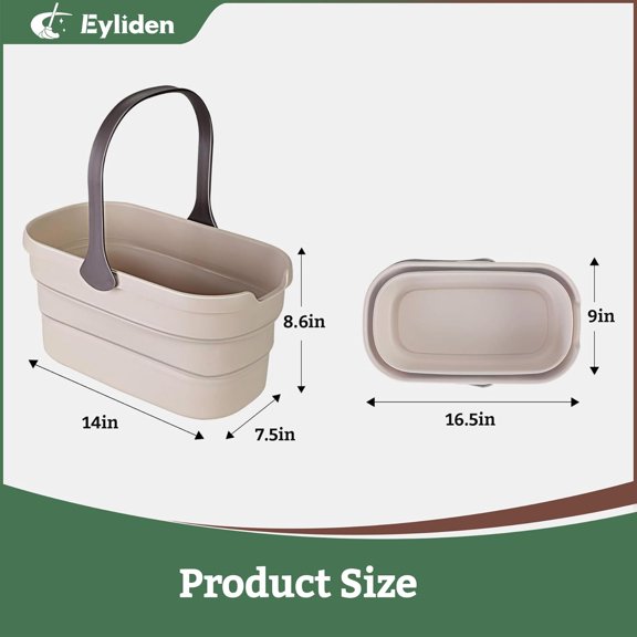 PYYNA-Collapsible Bucket, Bucket for Cleaning Mop, 10L(2.6Gallon) Multiuse Foldable Water Pail, Portable Handy Basket for Cleaning Mop, Camping, Tailgating and More
