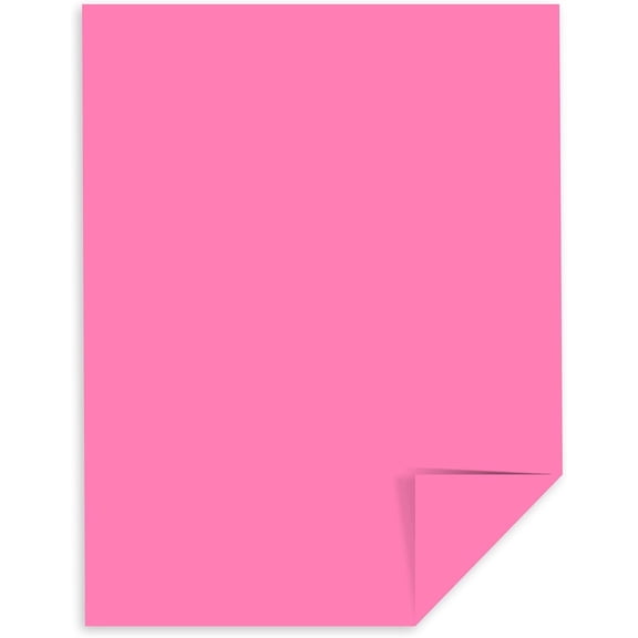 PYYNA- Colored Card Stock, Bright Color Cover Paper, 8 1/2" x 11", FSC Certified, 65 Lb, Pulsar Pink, 250 Count (Pack of 1)