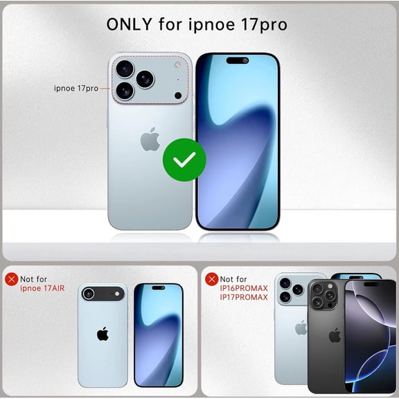 PYYNA-Crossbody Wallet Case for iPhone 17 Pro, with Card Slots Zipper Pocket Case, Flip Folio Purse RFID Blocking with Detachable Strap-Brown