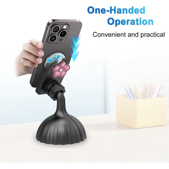 PYYNA-Desk Phone Mount for Pop Socket, 3D Printed Base Phone Stand for Desk, Office, Home, Kitchen, Compatible with All Popsocket