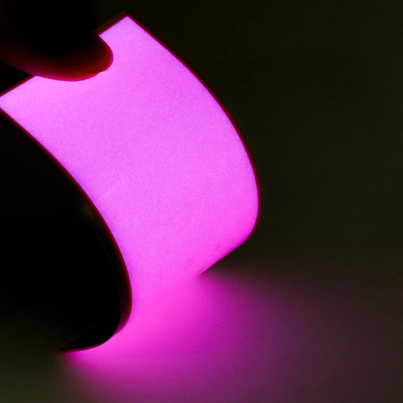 PYYNA-EL Panel Electroluminescent Light Sheet Light Decorations Neon Sheet 12 cm x 5 cm (4.8" x 2.0") ON/Slow Flash/Fast Flash,1Pack (1, Pink, 12cm*5cm)