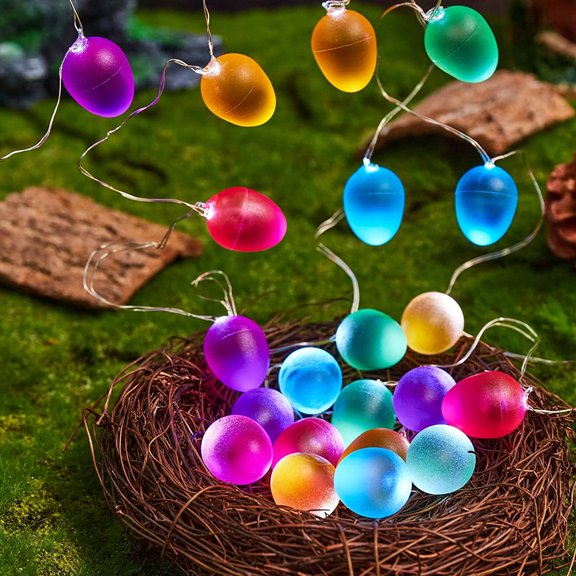 PYYNA-Easter Lights Egg Decorative Fairy String Lights 30 LEDs 10 ft Battery Operated for Home Bedroom Birthday Classroom Wall Decor