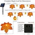 thumbnail image 1 of PYYNA-Fall Decor Solar Pumpkin Maple Leaf String Lights Outdoor, 50LED 30ft Fall Garland with Lights Waterproof Pumpkin Lights for Thanksgiving Halloween Autumn Door Porch Home Garden Decorations, 1 of 4