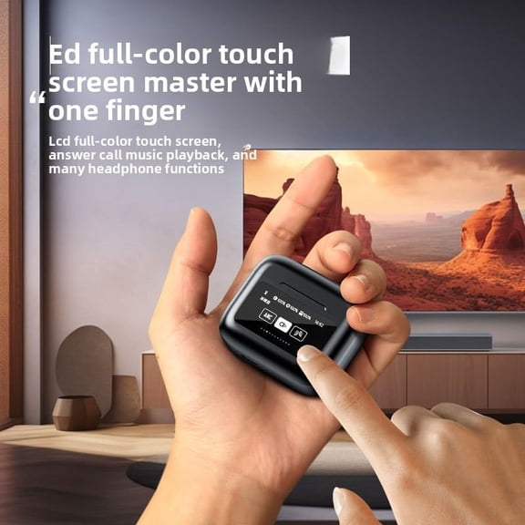 PYYNA-Full-Color Touch Screen Real-Time Translation Bluetooth Wireless Headset ear buds 14-Language LCD Touch Screen headphones with ANC A9 Pro Open-Air Noise-Canceling Headset for Business and Learn