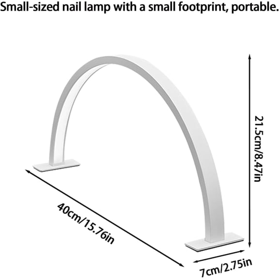 PYYNA-Half Moon Nail Table Lamp for Perfect Salon Lighting and Craft Illumination Stylish Half Round Light for Nail Art and DIY Projects Ideal Lighting Solution for Beauty and Craft Enthusiasts