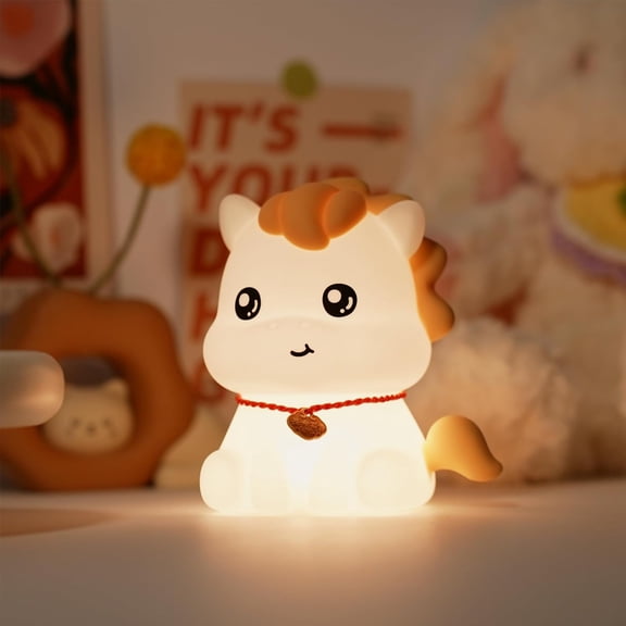 PYYNA-Horse Night Light, Horse Gifts for Girls, Rechargeable and Dimmable Cute Horse Lamp with Soft Touch, 2026 Christmas Gift Birthday Holiday and White Elephant Gifts for Girls Horse Lover Gift Ide