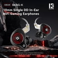 thumbnail image 1 of PYYNA-KBEAR BK1 Wired Gaming Earbuds,10mm Single DD in Ear Monitor,HiFi Headset Wired Earbuds IEM Earphones with Detachable Cable for Gaming/Music/Video/Calling(Black, 3.5 no mic), 1 of 4