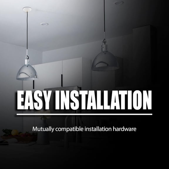 PYYNA-Lighting 5 Inch Canopy Kit with Hook, Mounting Hardware for Chandelier, Fan, Swag Light Fixtures, Pendant Light, DIY Projects, Hanging Light, Max 40 Pound Load Capacity in White Finish