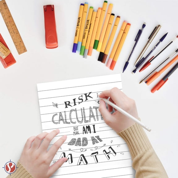 PYYNA-Memo Pads, White, With Black Lines Lined Paper Notepads, Scratch Pad, Writing Pad for Planning, To-Do Lists, Appointments, Reminders, Home, Office 50 Sheets Per Pad, 10 Pads per Pack 4" x