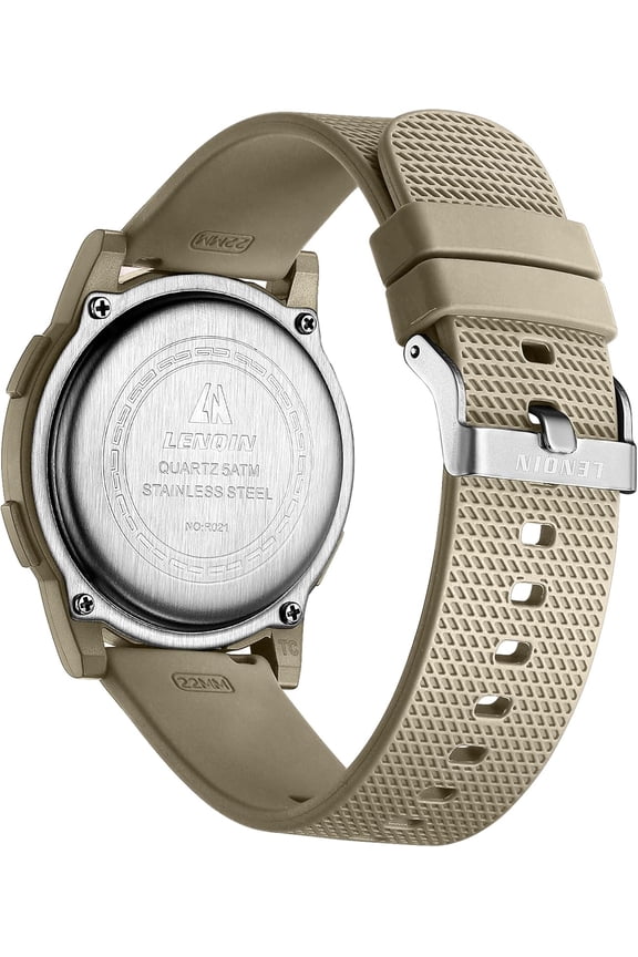 -Mens Watches Digital Watch for Men Stopwatch Ultra-Thin Minimalist Military Sports Waterproof Mens Wrist Watches with LED Backlight/Alarm/Timer/Date