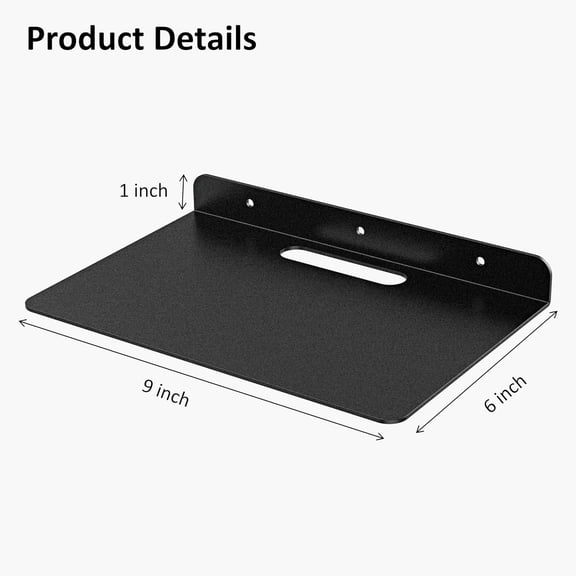 PYYNA-Metal Wall Shelves Floating Shelf for TV Box, Speaker, Router, Camera and Home Decor (1)