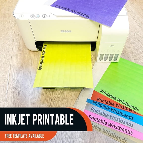 PYYNA-Mr-Label 800 Ct. Tyvek Printable Paper Wristbands for Inkjet Printer Only Waterproof and Tear-Resistant Ticket Bands - ID Arm Bands for Party | Concert | Event | Club VIP| Festival 8 Co