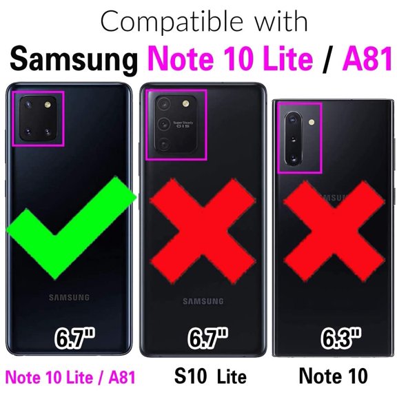 PYYNA-Phone Case for Samsung Galaxy Note 10 Lite with Tempered Glass Screen Protector Cover and Ring Holder Stand Slim Hybrid Protective Cell Accessories Glaxay A81 Gaxaly M60S N770F Women Men Blue