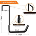 thumbnail image 1 of PYYNA-Rafter Hanger Hook Garage Bike Hooks Ladder Hanger Large S Hooks for Hanging,with Non Slip Coating,for Organizing Bulk Items,Ladders,Bikes,Ropes and More Equipment (6, Black), 1 of 3