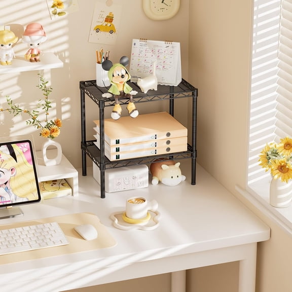 PYYNA-Shelf Closet Wire ShelvingAdjustable Metal Unit for Laundry Room Organization Bathroom Kitchen Home Storage Small Pantry Rack Shelves