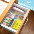 thumbnail image 1 of PYYNA-Six Pieces - Clear Plastic Drawer Organizer Bins - Stackable, Non-Slip, 3 Sizes, 1 of 4