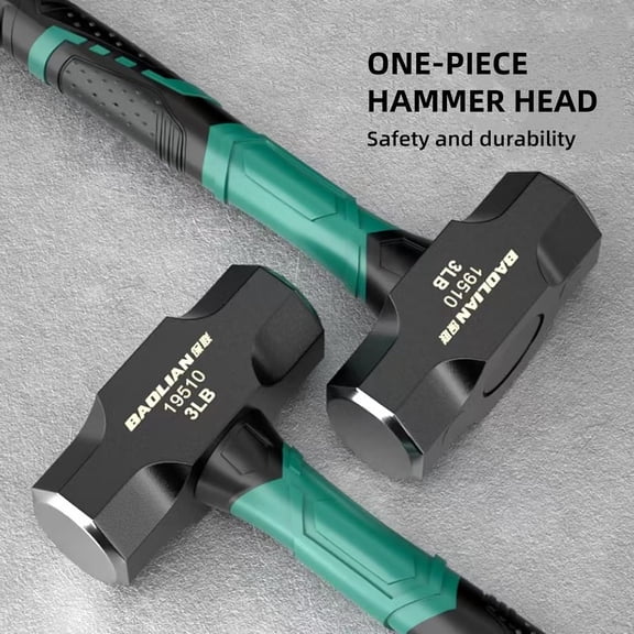 PYYNA-Sledge Hammer, Mini Strike Drilling Crack Sledgehammer with No-Slip Cushion Grip (2LB)