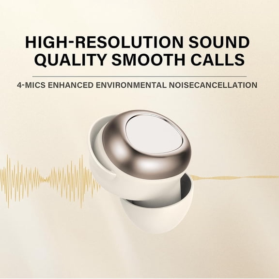 PYYNA-Sleep Ear Buds, New True Wireless Earbuds, Ultra-Mini Bluetooth 5.4 Earbuds for Side Sleepers, 53H Play Hi-Fi Stereo 3D Bass Noise Cancelling Bluetooth headphones, Sleep Mode, IP7 Waterproof Ea